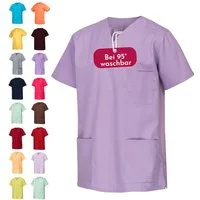 Clinotest Funktionsbluse Kasack Damen & Herren - 95 Grad waschbare, kochfest ohne einzulaufen (1-tlg) Schlupfkasack aus Baumwolle & Polyester - Berufsbekleidung für Pflege