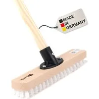BawiTec Reinigungsbürste Wischer Schrubber 30cm mit Stiel 120cm Bodenschrubber Schrubberbürste, Innenbereich, Aussenbereich