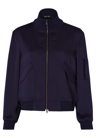 Marc Aurel - Jacke mit Strickbündchen navy - Gr. - 44