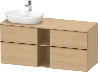 Duravit D-Neo Konsolenwaschtischunterbau wandhängend Natur Eiche Matt 1400x550x664 mm - DE4970L04300 DE4970L04300000