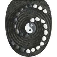 Sanilo WC-Sitz Yin Yang mit Absenkautomatik & Quick Release, Premium Toilettendeckel, abnehmbar, leichte Montage von oben