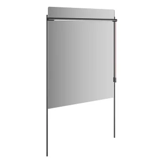 VitrA Equal LED-Spiegel 84 x 139 cm Wandmontage Metallrahmen Schwarz Matt,64105 64105