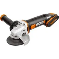 Worx Akku-Winkelschleifer WX800, ergonomisches Design, inkl. 2 Akkus & Ladegerät
