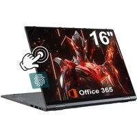 MENGHU 16 Zoll Touch-Laptop 16GB RAM Beleuchtete DE-Tastatur Fingerabdruck Notebook (Intel® Celeron® N5095, Intel UHD Graphics, 16 GB, 640 GB SSD, 4-core CPU)