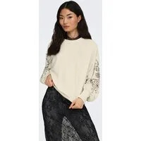 ONLY Sweatshirt ONLBROOKE L/S O-NECK DETAIL SWT NOOS