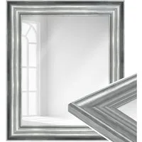 WANDStyle Wandspiegel H240, Großer Spiegel Silber 52x62 cm, Wandspiegel groß, Ganzkörperspiegel