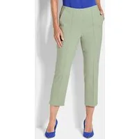 GOLDNER Stretch-Hose Kurzgröße: Elegante 7/8-Hose mit Biesen Stretchhose mit Schlupfbund, Eingriffstaschen und 7/8-Länge