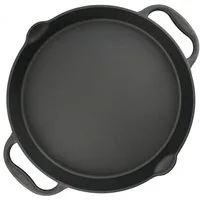 BBQ-Toro Grillpfanne Gusseisen Grillpfanne Ø 40 cm - Servierpfanne mit Ausgießer, Gusseisen