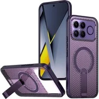 Wigento Handyhülle MagSafe für Xiaomi Poco F8 Ultra Honeycomb Kühlend Cover Lila 6,74 Zoll, MagSafe, Standfunktion, Kühlstruktur