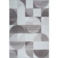 TaraCarpet Teppich Kurzflorteppich TaraCarpet Empire Retromuster absolut Modern fürs, rechteckig, Höhe: 14 mm, Retro Design in modernen Wohnfarben grau