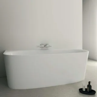 Ideal Standard Dea Freistehbadewanne T994001 180 x 80 x 61 cm, mit Ablaufgarnitur, weiß