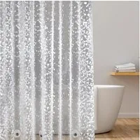 EurCross Duschvorhang Duschvorhang 120x200 cm transparent Eva Waschbar Antimikrobiell