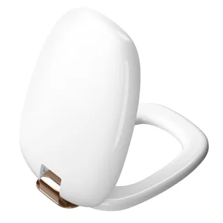 VitrA Plural WC-Sitz mit Absenkautomatik Duroplast Weiß Hochglanz/Kupfer,126-003-029 126-003-029