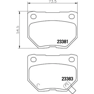 Hella Bremsbel?ge hinten Subaru Impreza