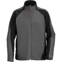 Engelbert Strauss Fleecejacke engelbert strauss e.s. Microfleece Jacke dryplexx® Weiss/Schwarz/Grau