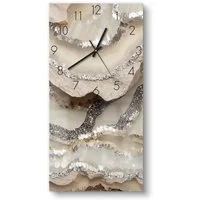 DEQORI Wanduhr 'Funkelnde Steinpracht' (Glas Glasuhr modern Wand Uhr Design Küchenuhr)