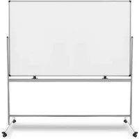Master of Boards Wandtafel mobil Stanford PRO – doppelseitig, magnetisch & kratzfest, mit Rollen, mit Ablage, drehbare Wandtafel in 5 Größen, 90 cm x 120 cm