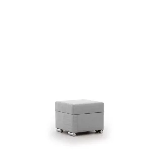 Polsterhocker mit Stauraum CANTON in Stoff Liverpool Grau