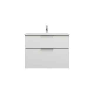 Burgbad Mineralguss Waschtisch-Set Eqio Weiß Hochglanz/Alpinweiss, SEYU082F2009C0001 SEYU082F2009C0001