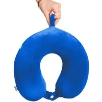 WINLIFE Reisekissen Memory Foam Nackenhörnchen Reisekissen Nackenrolle für unterwegs, 1-tlg., Tragbar Vielseitig Nackenkissen mit abnehmbarem Bezug & Reißverschluss