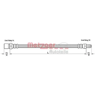Metzger Bremsschlauch vorne rechts Citroen Fiat Peugeot 4111112