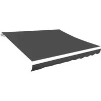 furnicato Markise Markisenersatzgewebe Anthrazit 280x245 cm wetterfest und UV-beständig