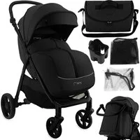 MoMi Kinder-Buggy Clara, Ab Geburt, mit Zubehör-Set & höhenverstellbarem Schieber