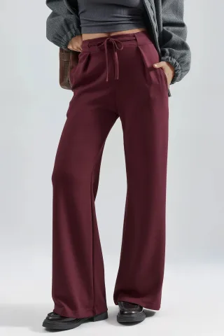 Modal Touch Plissee Palazzo-Hose
