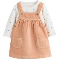 Next Latzkleid 2-teiliges Baby-Set mit Bodysuit + Trägerkleid (2-tlg)