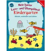Mein bunter Lern- und Übungsblock Kindergarten. Rätseln, verbinden und / Edith Thabet, Farbiger Rätselblock für Kinder ab 4 Jahren
