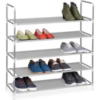 relaxdays Schuhregal für 20 Paar Schuhe, 1-tlg., grau