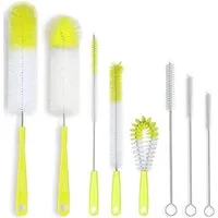 FOUORTUNATE-BEE Reinigungsbürsten-Set 8-teiliges Küchenbürsten Set für Flaschen, Becher und Strohhalme, Flaschen und Strohhalmbürsten Set für Trinkflaschen und Gläser