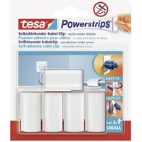 tesa Klebehaken tesa POWERSTRIPS® Kabel-Clips Weiß Inhalt: 5 St., (POWERSTRIPS)
