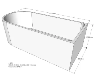 Neuesbad Wannenträger für Bette Starlet 2 185x85 oval SW12487