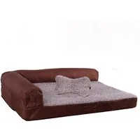M-Diamant Tierbett Hundebett Waschbares orthopädisches Haustierbett Hunde Katzen, Plüsch, Rutschfest & atmungsaktiv
