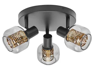 LEDVANCE LED-Deckenleuchte 4058075838093, 3 x E14, 8,4W, 750lm, 2700K, schwarz