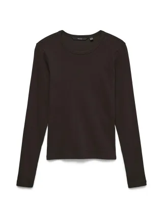 VERO MODA - VMCHLOE LS SHORT TOP JRS NOOS Chocolate Torte - Gr. - S