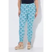 Ulla Popken Leggings Leggings Muscheln Saum-Raffung Biobaumwolle