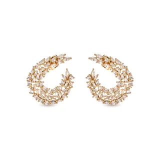 Luxenter Ohrringe aus Zirkonia mit 18 Karat Gelbgold-Finish – Isdro