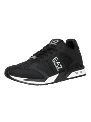 EA7 Sneaker Aus Mesh Mit Logo, Schwarz