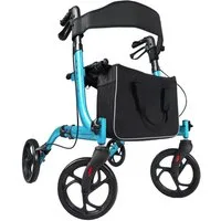 COSTWAY Rollator, Leicht und faltbar, mit abnehmbarem Aufbewahrungsbeutel