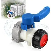 QUBEBU Regentonne IBC Adapter Kugelhahn 1000L Container Klappenhahn DN50 75mm DN40 62mm, (IBC Tank Zubehör Tank Ablasshahn für Wassertank, Regentonne, Kanister, IBC Absperrhahn Auslaufhahn Klappenhahn für IBC Container)