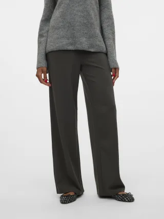 VERO MODA - VMBERLIN ZAMIRA MW WIDE PANT NOOS Peat - Gr. - 32