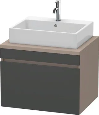 Duravit DuraStyle Konsolenwaschtischunterbau wandhängend Graphit & Basalt Matt 700x548x512 mm - DS53 DS531104943