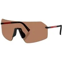 PRADA Sonnenbrille Prada Linea Rossa PS B50S Sonnenbrille Schwarz Braun Randlos