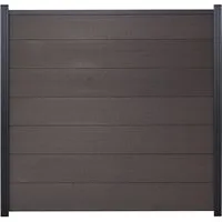 GartenLand Zaun Ameland WPC ca. 180x180 cm, (Set, Ohne Pfosten, Ohne Abschlussprofil, ca. 180x180 cm), Anthrazit