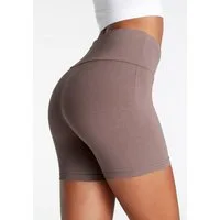 LASCANA Shorts mit breitem Bündchen und Logodruck, Loungewear
