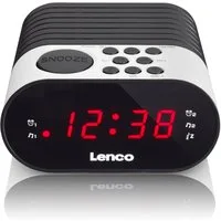 Lenco Funk-Radiowecker LENCO CR-07 Uhren-Radio Weiß LED-Display