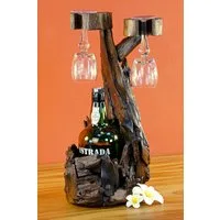 Kinaree Weinflaschenhalter Wurzelholz Flaschenständer, Massivholz, Unikate, Geschenkidee, Upcycling