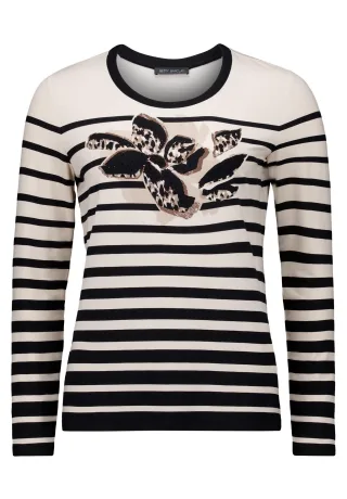 Betty Barclay - Basic Shirt beige/schwarz - Gr. - 42